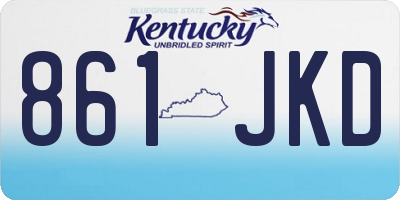 KY license plate 861JKD