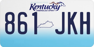 KY license plate 861JKH