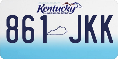 KY license plate 861JKK