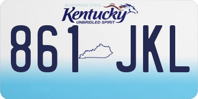 KY license plate 861JKL