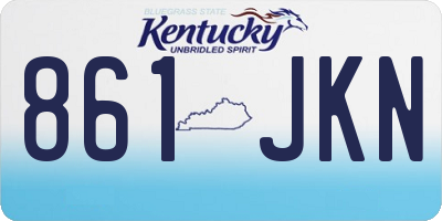 KY license plate 861JKN
