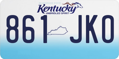 KY license plate 861JKO