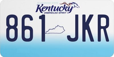 KY license plate 861JKR