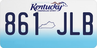 KY license plate 861JLB