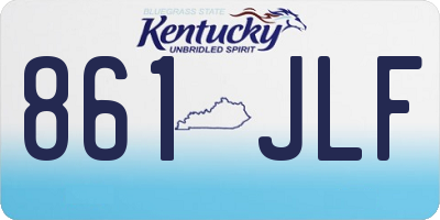 KY license plate 861JLF