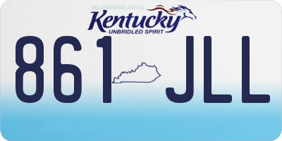 KY license plate 861JLL