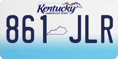 KY license plate 861JLR