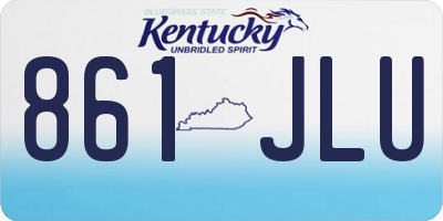 KY license plate 861JLU
