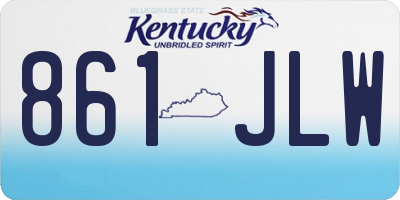 KY license plate 861JLW