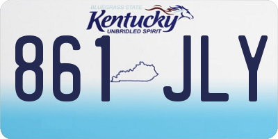 KY license plate 861JLY