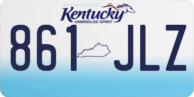 KY license plate 861JLZ