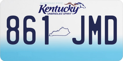 KY license plate 861JMD