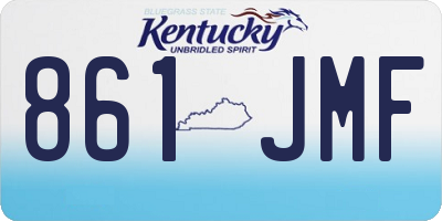 KY license plate 861JMF