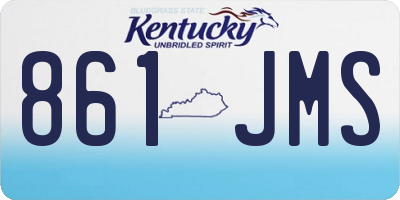 KY license plate 861JMS