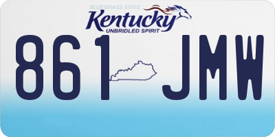 KY license plate 861JMW