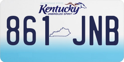 KY license plate 861JNB