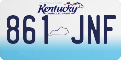 KY license plate 861JNF