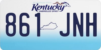 KY license plate 861JNH