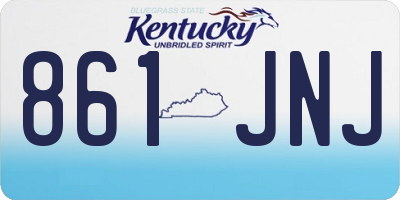 KY license plate 861JNJ