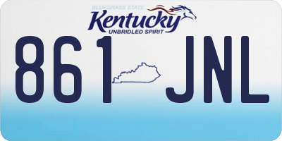 KY license plate 861JNL