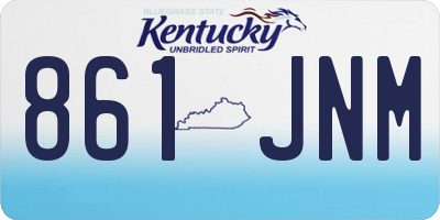 KY license plate 861JNM