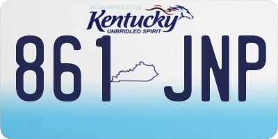 KY license plate 861JNP
