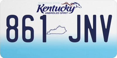 KY license plate 861JNV