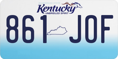 KY license plate 861JOF