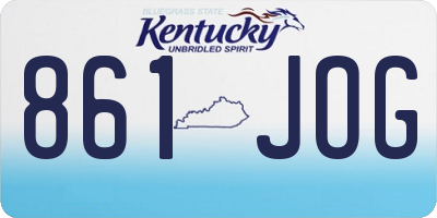 KY license plate 861JOG