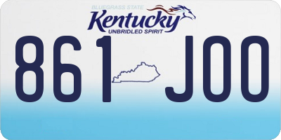 KY license plate 861JOO