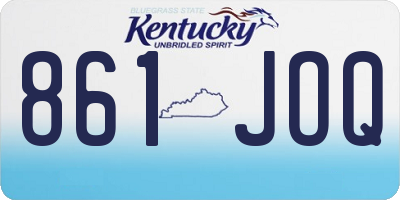 KY license plate 861JOQ