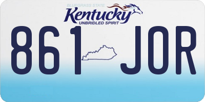 KY license plate 861JOR