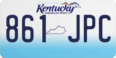 KY license plate 861JPC