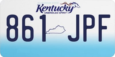 KY license plate 861JPF