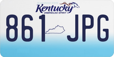 KY license plate 861JPG