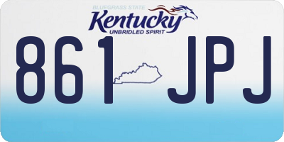 KY license plate 861JPJ