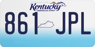KY license plate 861JPL