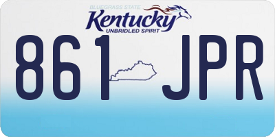 KY license plate 861JPR