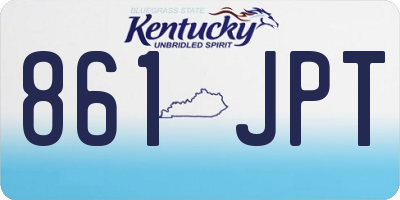 KY license plate 861JPT