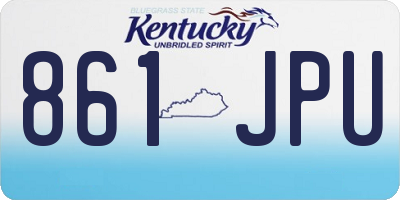 KY license plate 861JPU