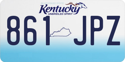 KY license plate 861JPZ