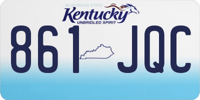 KY license plate 861JQC