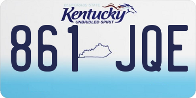 KY license plate 861JQE
