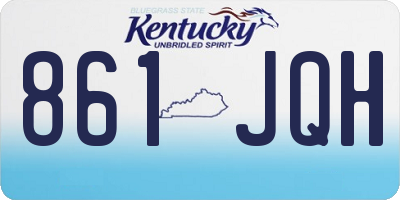 KY license plate 861JQH