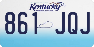 KY license plate 861JQJ