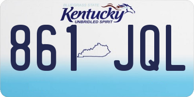 KY license plate 861JQL