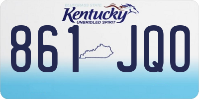 KY license plate 861JQO
