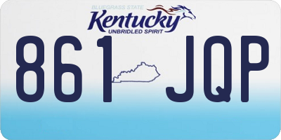 KY license plate 861JQP