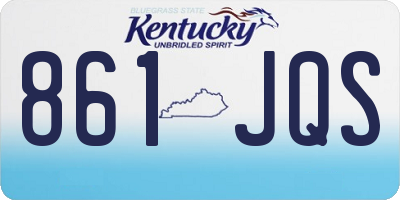 KY license plate 861JQS