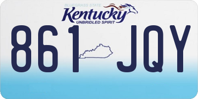 KY license plate 861JQY